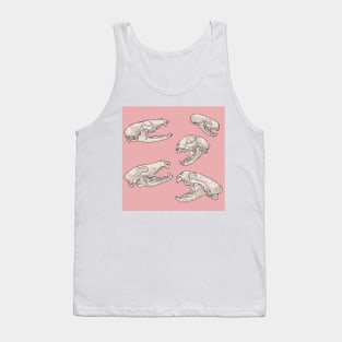 North American Predator Skulls Pink Tank Top